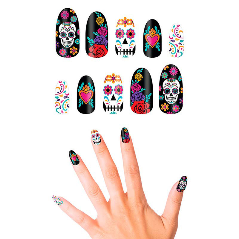 Fingernägel 10 Stück Day of Dead