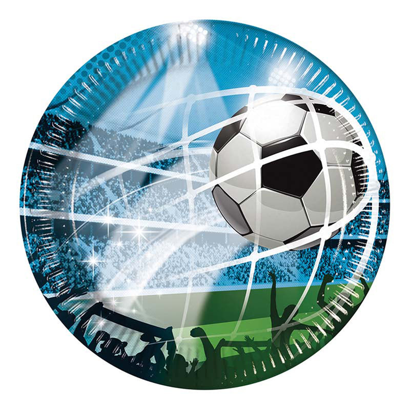 Pappteller Fußball 23 cm Ø | 8 Stück FSC