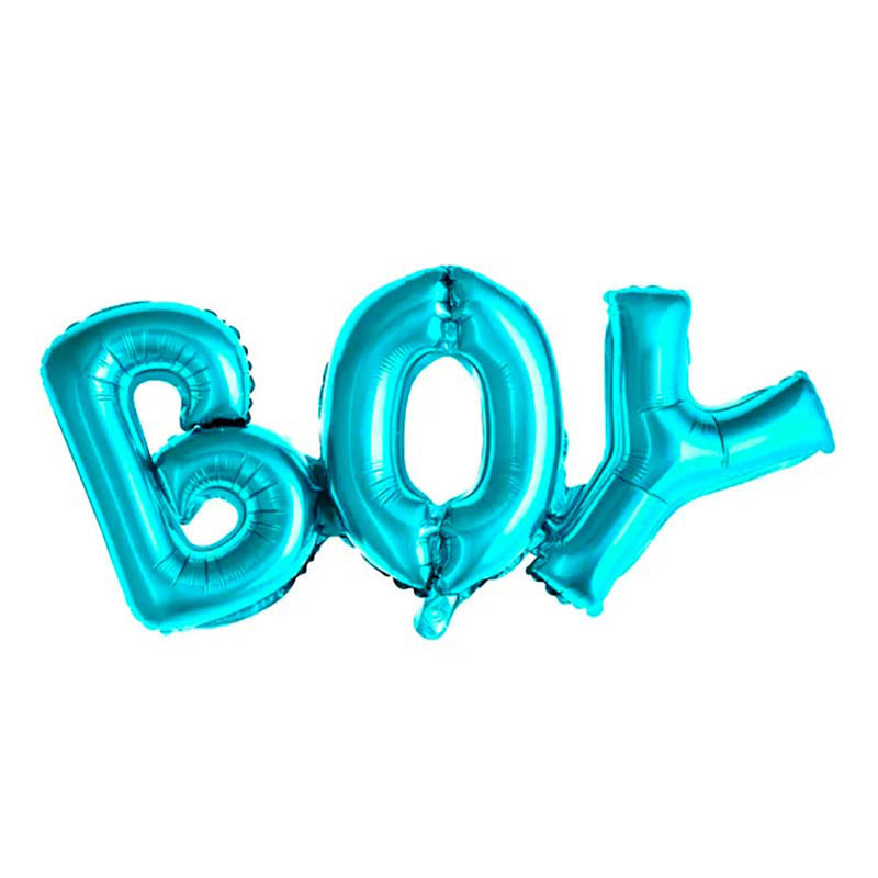 ABC14 Ballongirlande "BOY" 67x29cm | Blau Babyparty Dekoration Jungen