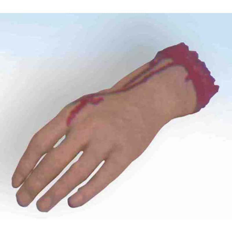 Halloween Körperteil Hand - Abgehackt & Blutig - Realistische Grusel Deko für Horrorpartys, Spukhaus & Outdoor