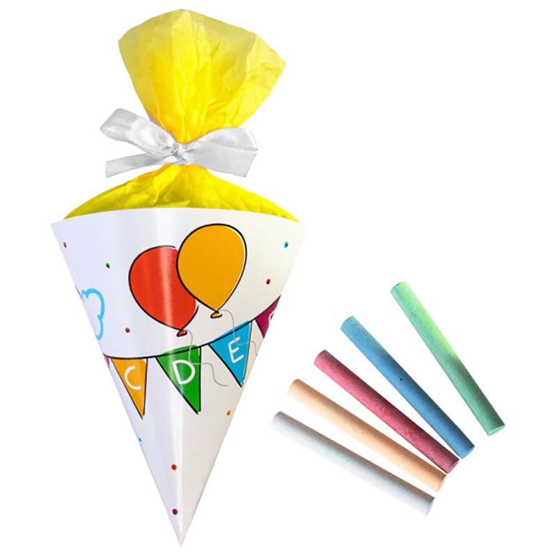 Schultüte 21cm mit Kreide