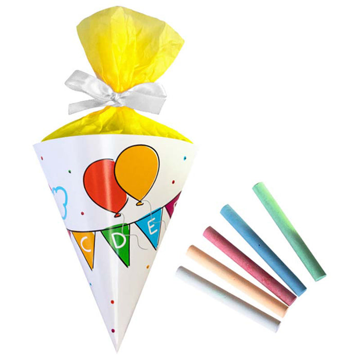 Schultüte 21cm mit Kreide