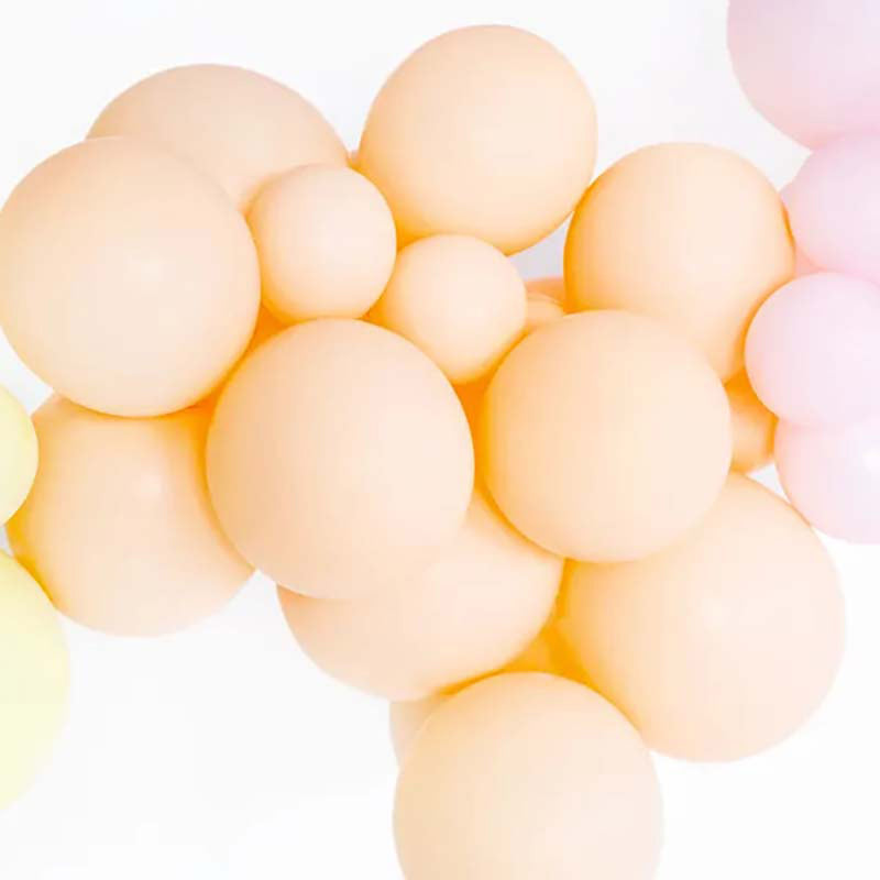 50 Stk. Luftballon Ø30cm "Uni Pastell" | Pfirsich Orange