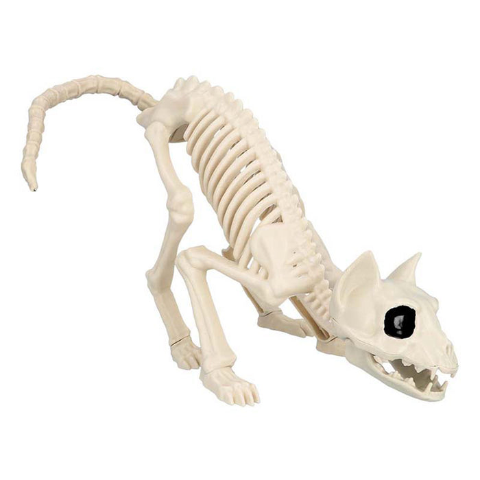 Skelett Tier Katze 51 x 14 cm Halloween Dekoration