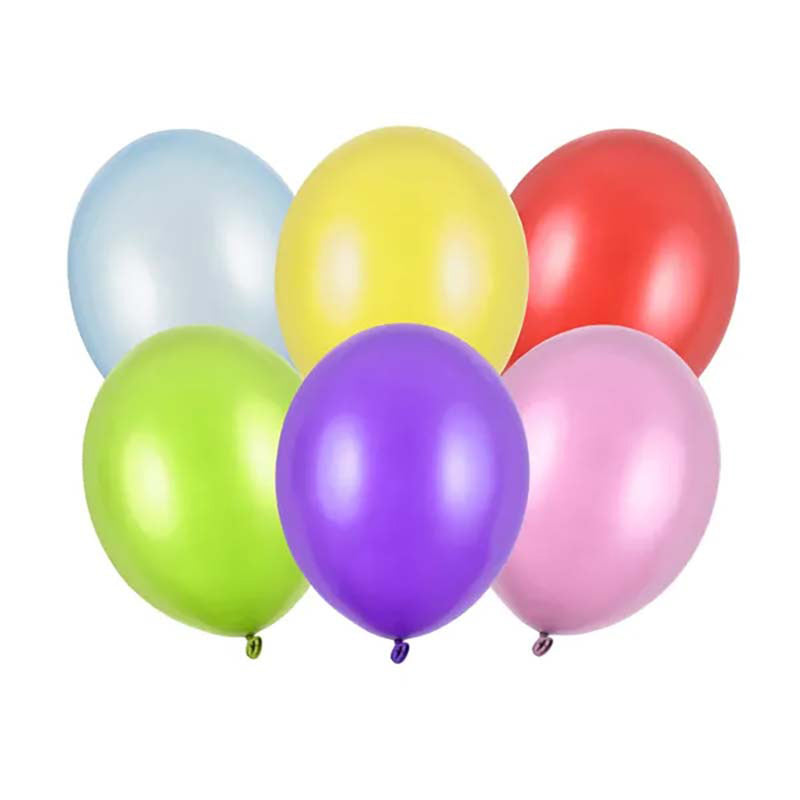 100 Stk. Luftballon Ø12cm "Uni Metallic" | Bunt