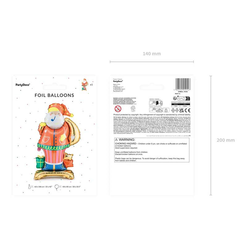 ABC Airfill Weihnachtsmann 106 cm