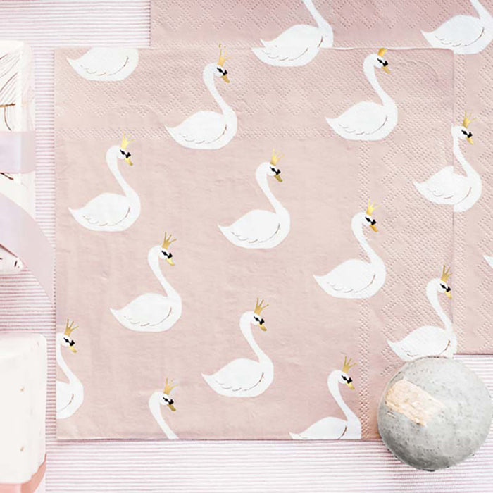 Servietten Schwan Lovely 20Stk/33x33cm