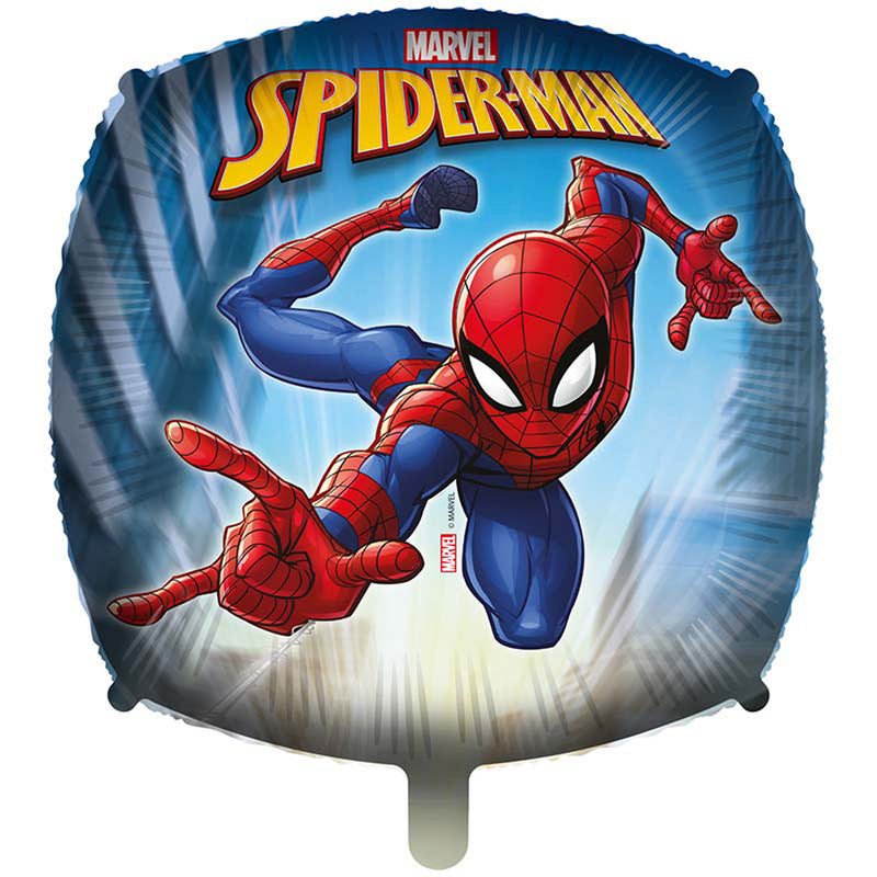 18"/Ø46cm Quadrat Folienballon "Spiderman"