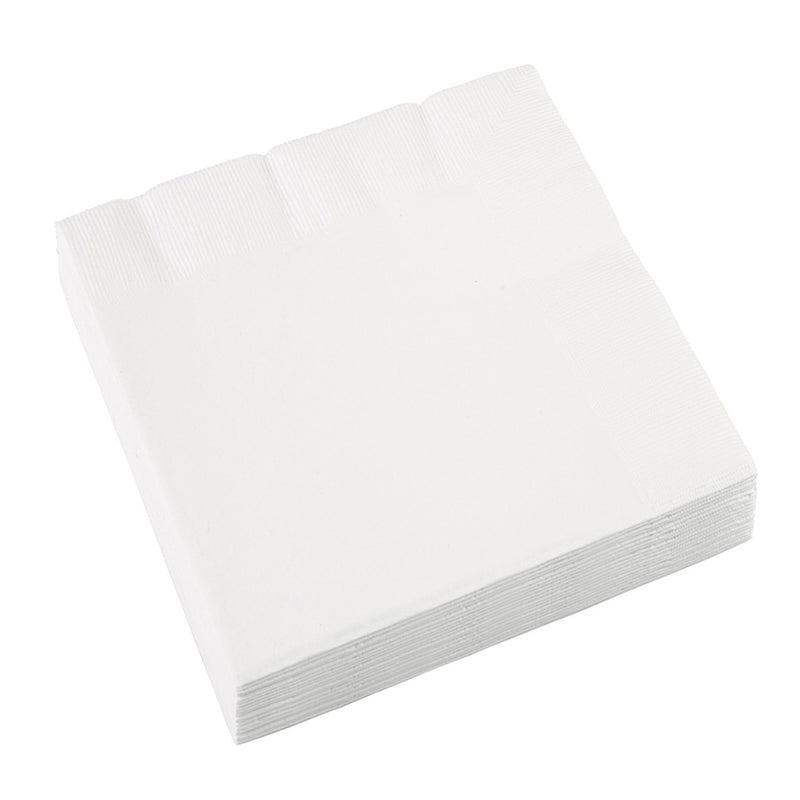 20 Papier Servietten 33 x 33 cm | Frosty White