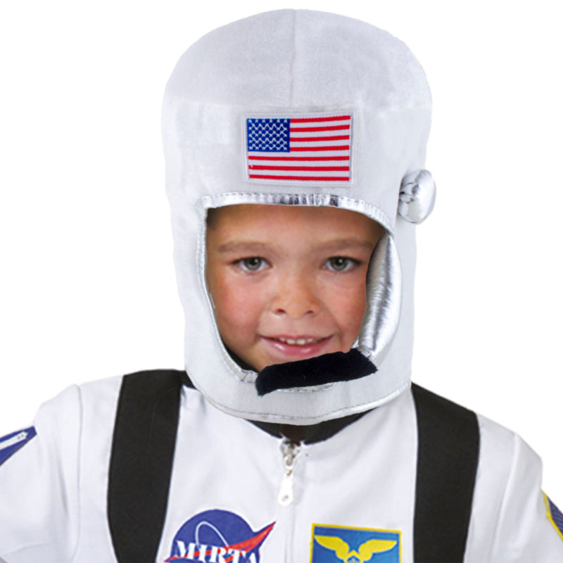 Astronauten Helm für Kinder | Weiß - Zubehör Weltraum Kostüm