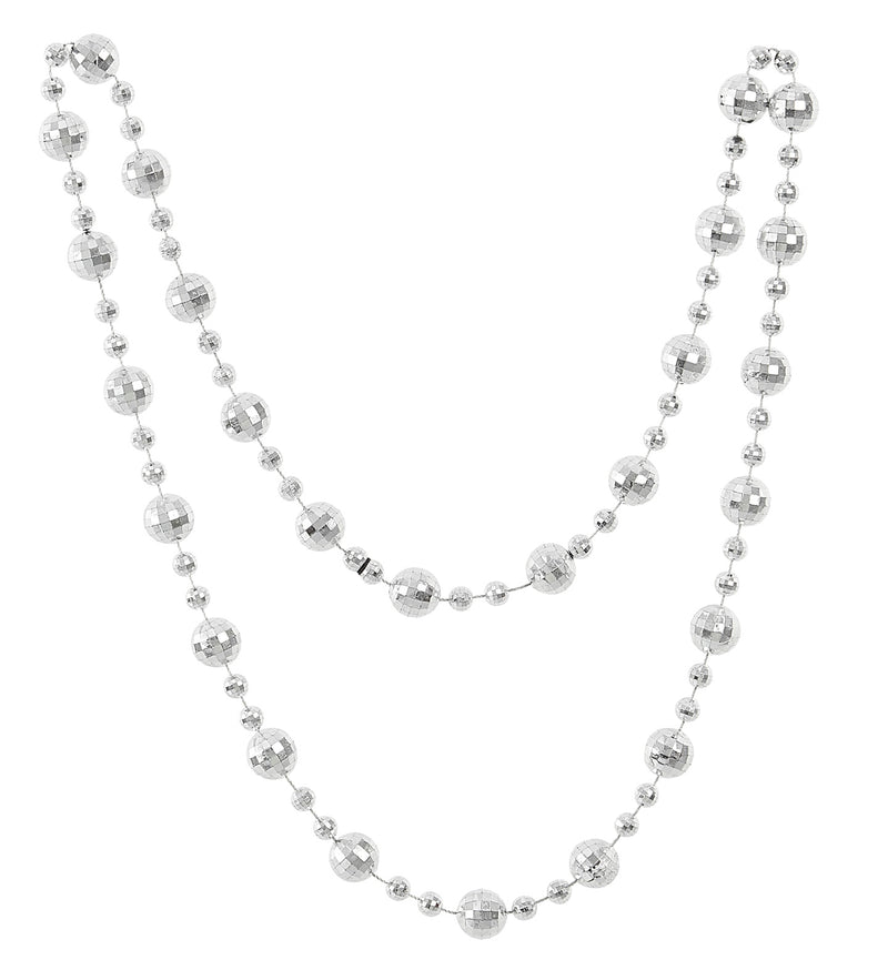 Halskette "Discokugel" Partyschmuck | Silber