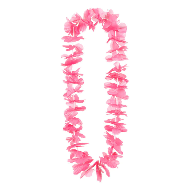 Hawaii Blumenkette "Ohana" zum Südsee Kostüm | Neonrosa