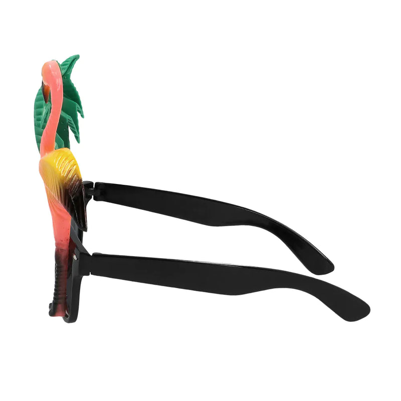 "Hawaii" Partybrille - Palme und Flamingo | Mehrfarbig