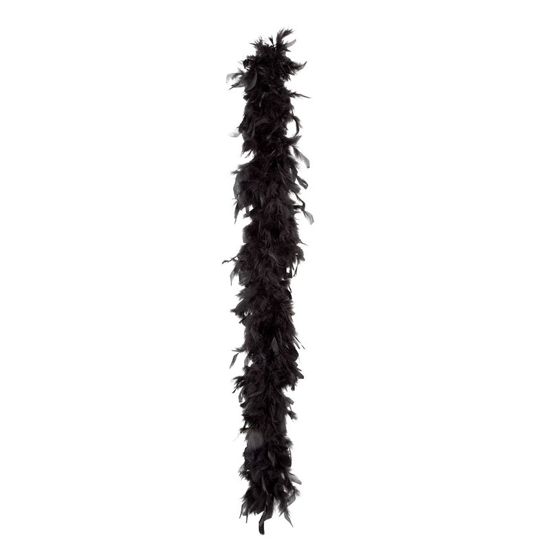 Federboa Unifarben 180 cm - 50g | Schwarz