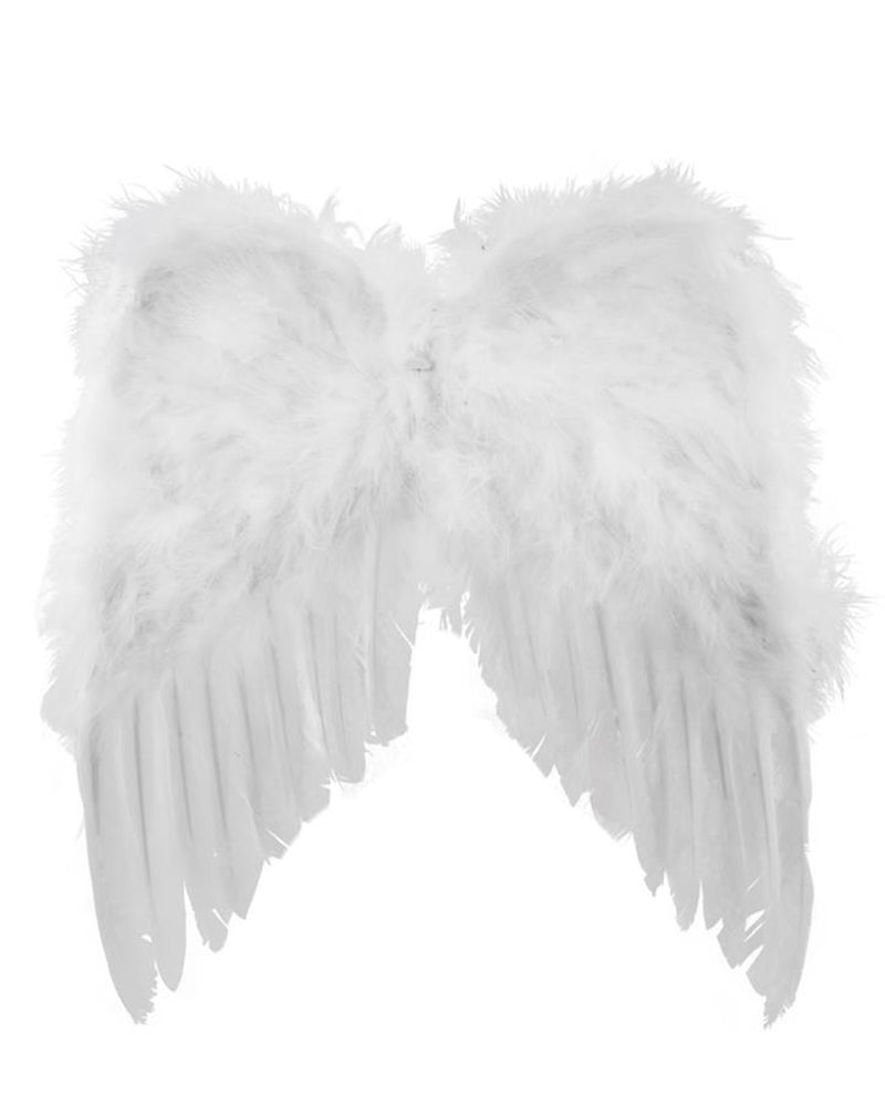 Engelsflügel 40 x 36 cm  für Kinder | Federn Weiß