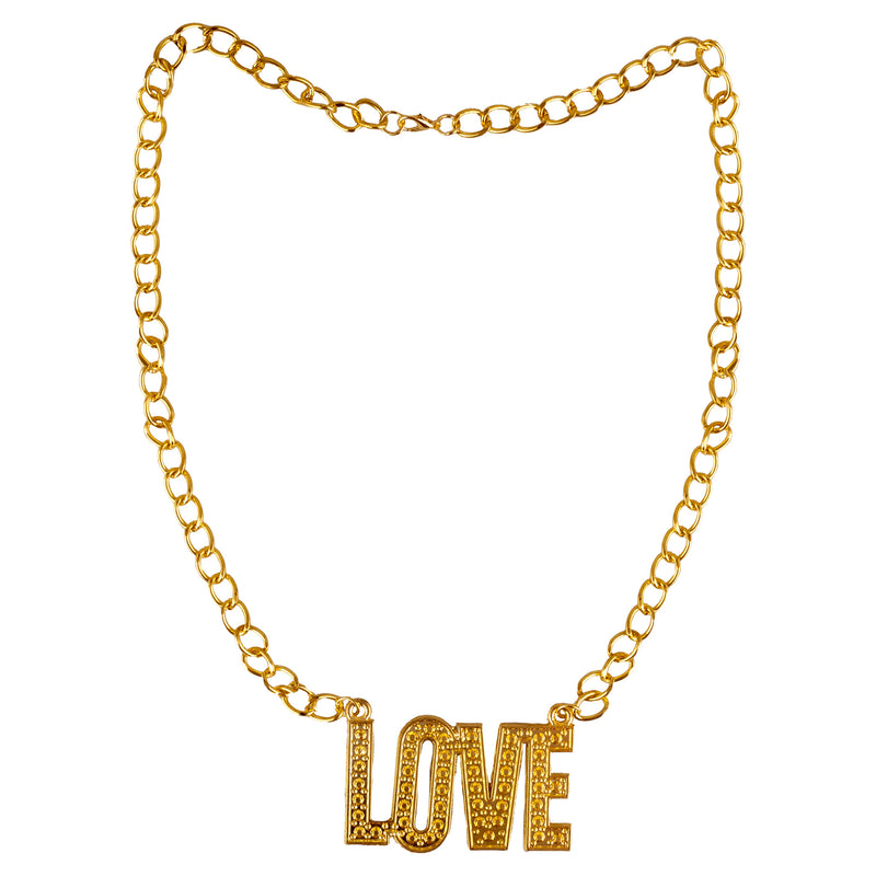 Goldene Disco Halskette "LOVE"