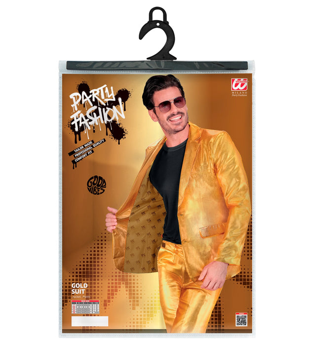 Designer Anzug "Mr. Gold" 2-tlg. | Gold - Herren Kostüm
