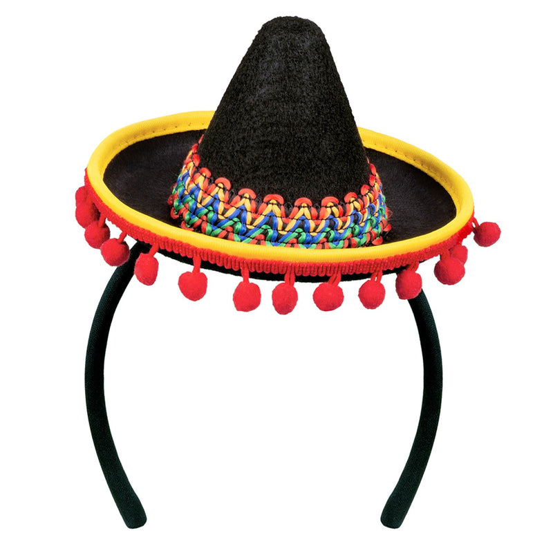 Diadem "Mexiko" Haarreif mit Mini-Hut | Bunt