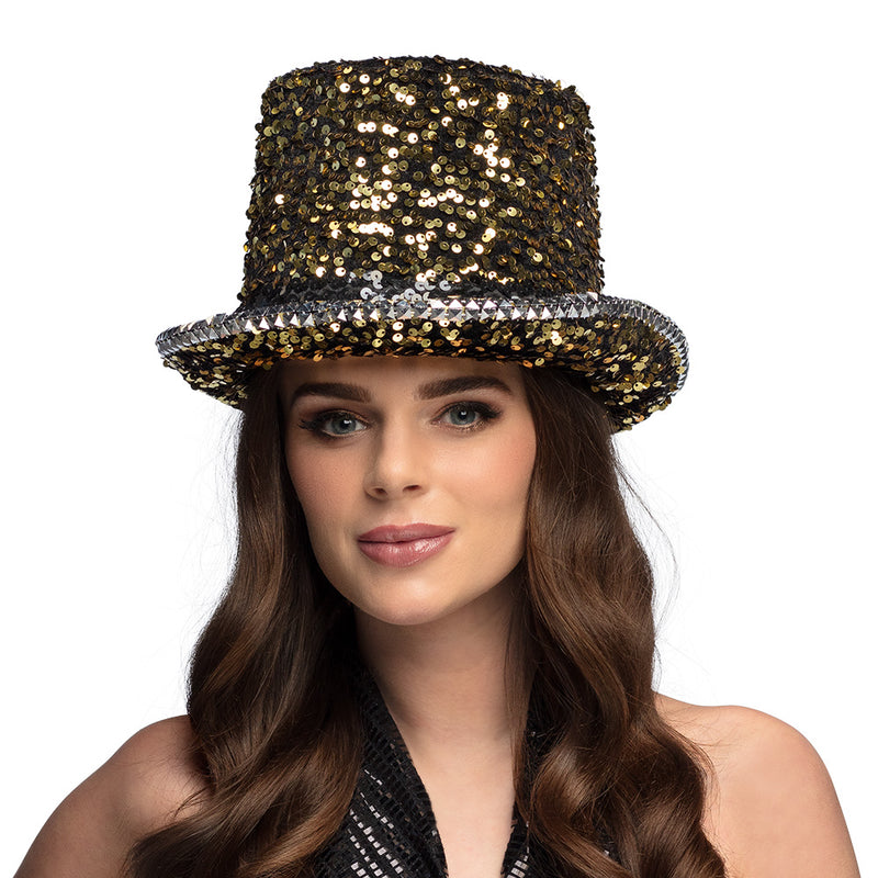 Pailletten Zylinder "Desert" | Hut Gold