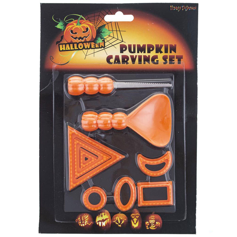 Kürbis Schnitzset 9-tlg. für Halloween