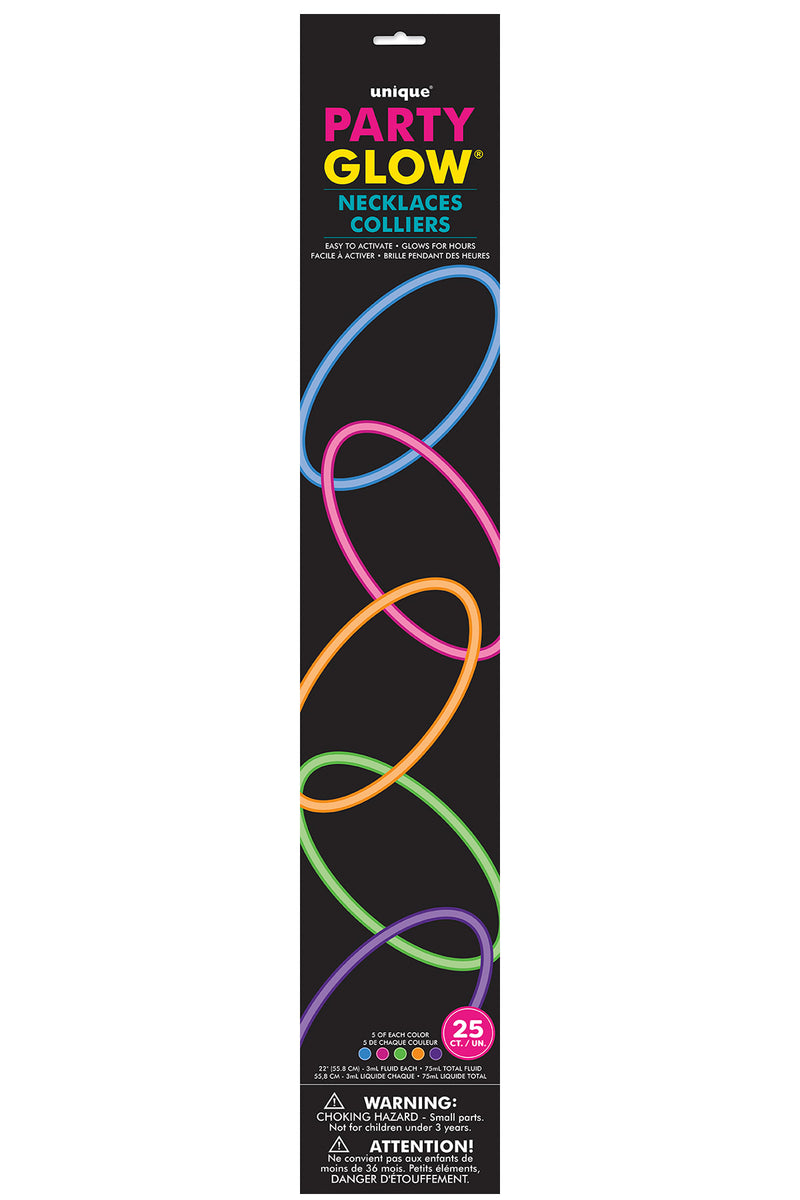 Knicklicht Leucht Halskette 25 Stk.