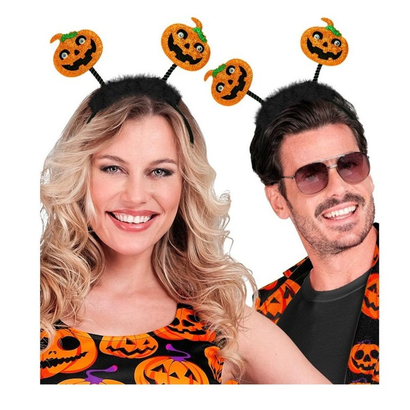 Halloween "Haarreif Kürbis" | Schwarz/Orange