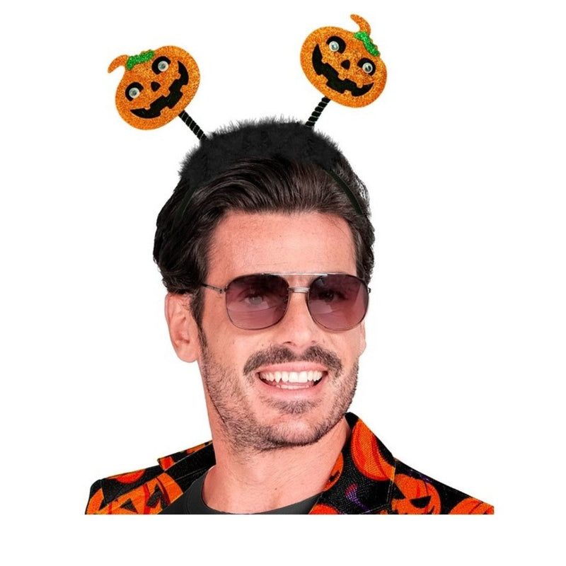 Halloween "Haarreif Kürbis" | Schwarz/Orange