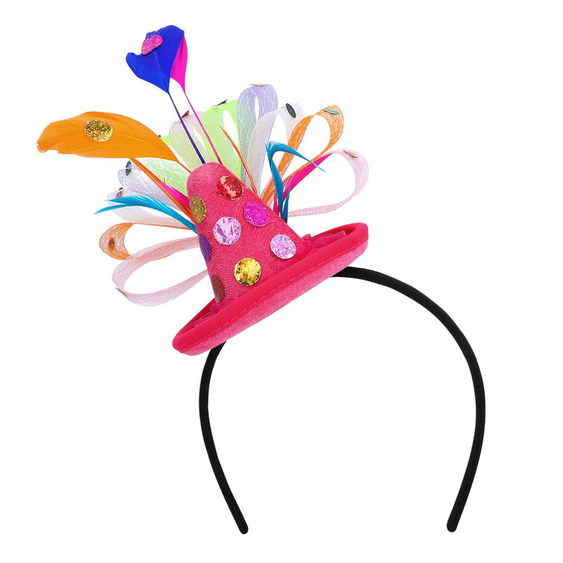 Diadem "Giggles" Haarreif mit Mini Clownshut | Bunt