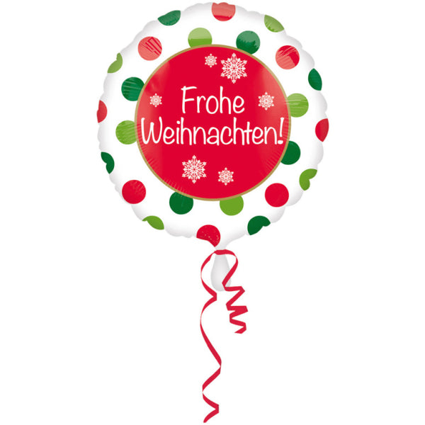 ABC18 Folienballon "Frohe Weihnachten" | Ø 45 cm