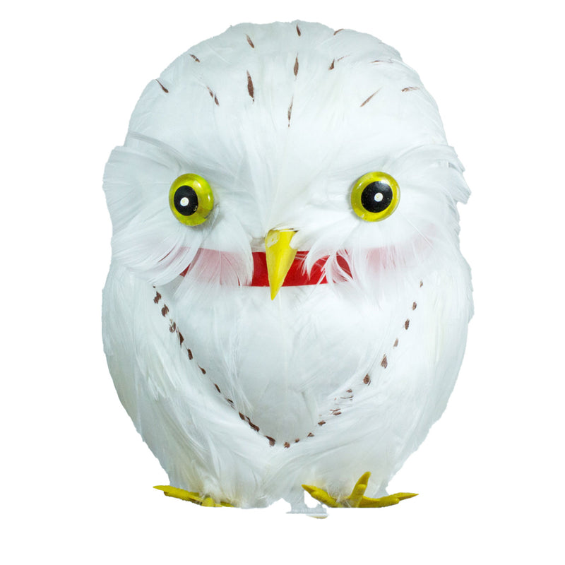 Schnee Eule Hedwig Deko-Vogel | 26 cm