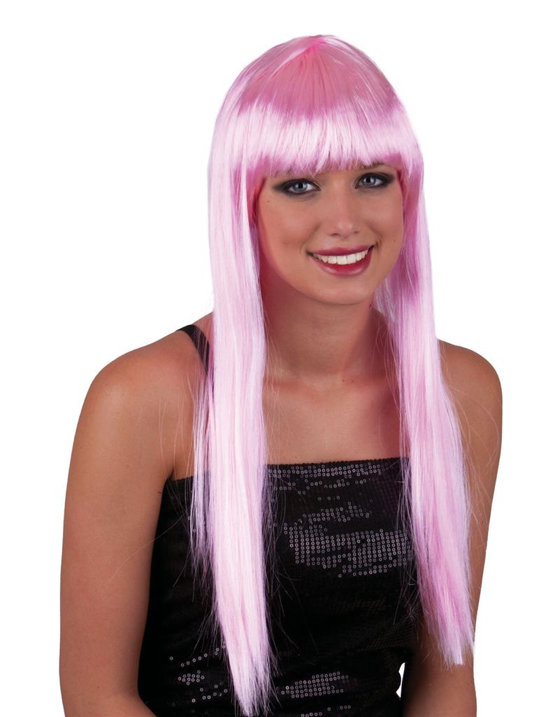 Damen Langhaar Perücke "Alexis" mit Pony - 57642 | Rosa