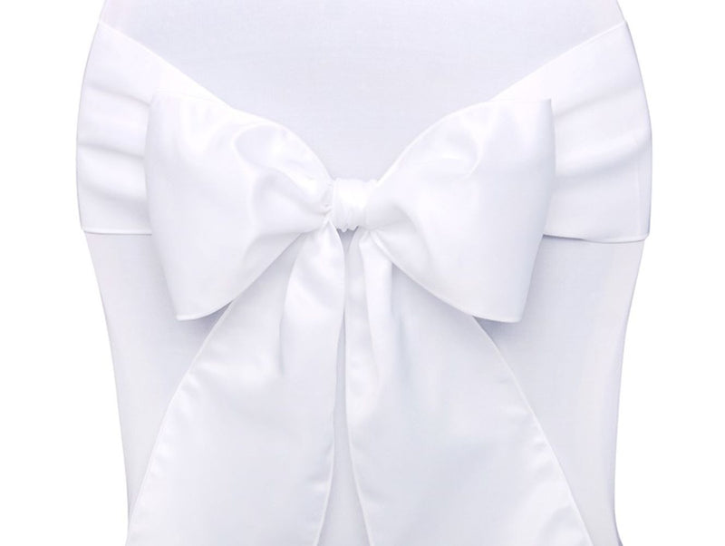 Stuhl Schleife aus Seide 275x15cm | Weiß 1Stk.