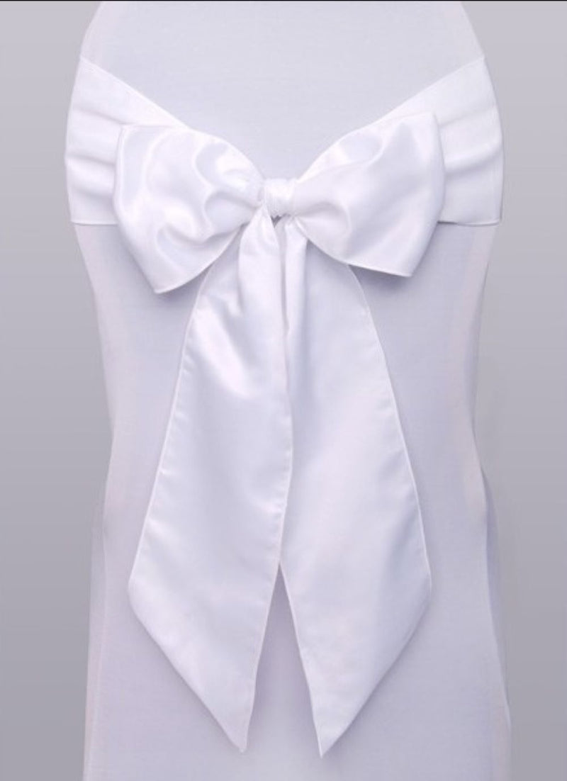 Stuhl Schleife aus Seide 275x15cm | Weiß 1Stk.