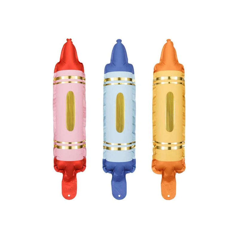 Folienballon "Buntstifte" | 3er Set - 7x30cm