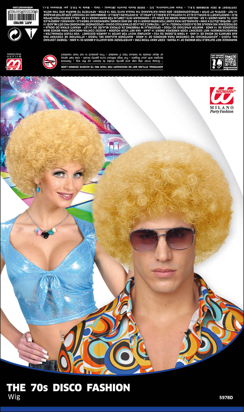 Perücke Disco 70er Jahre für Erwachsene | Blond