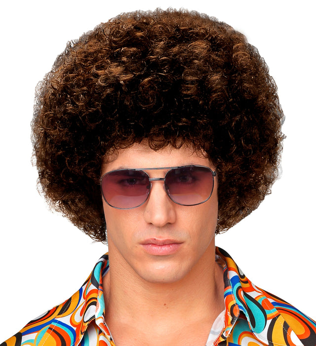 Perücke Disco 70er Jahre für Erwachsene | Braun