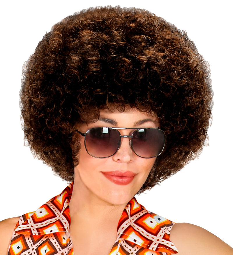 Perücke Disco 70er Jahre für Erwachsene | Braun