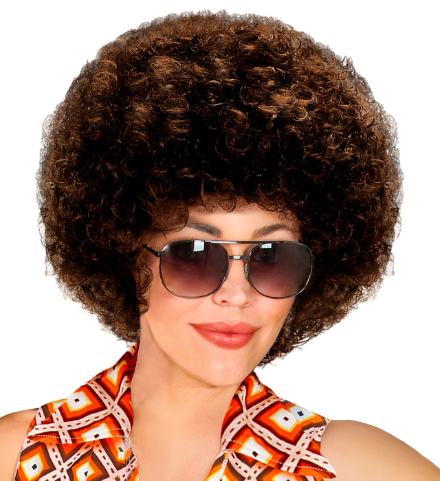 Perücke Disco 70er Jahre für Erwachsene | Braun