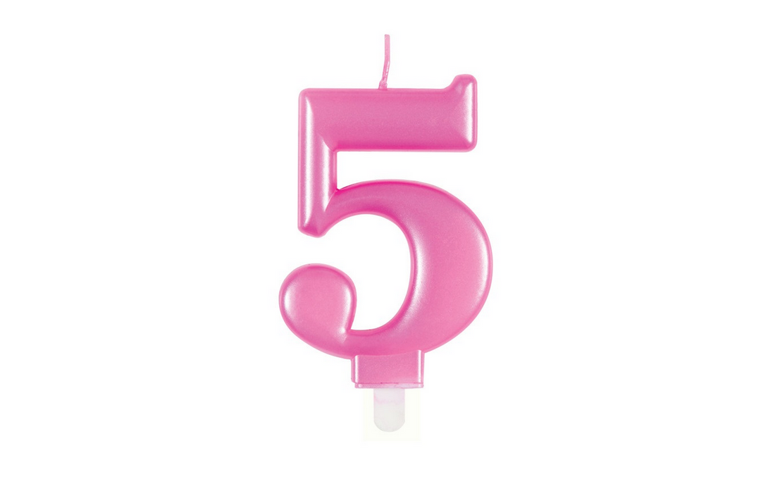 Kerzenzahl Pink #5
