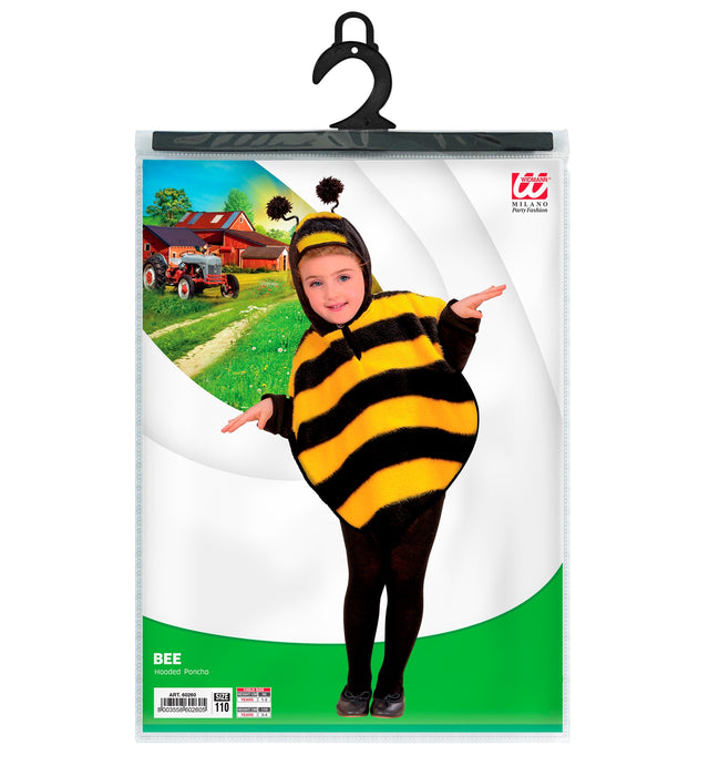 Bienen Kostüm "Poncho" für Kinder | Gelb Schwarz