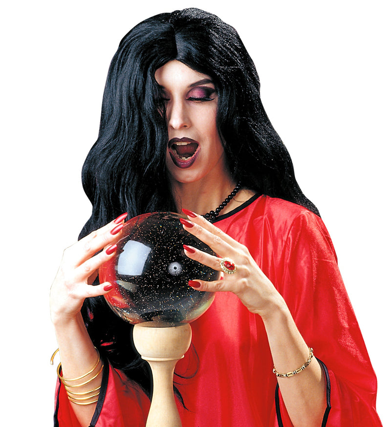 Langhaar Hexen Perücke "Amelia" | Schwarz