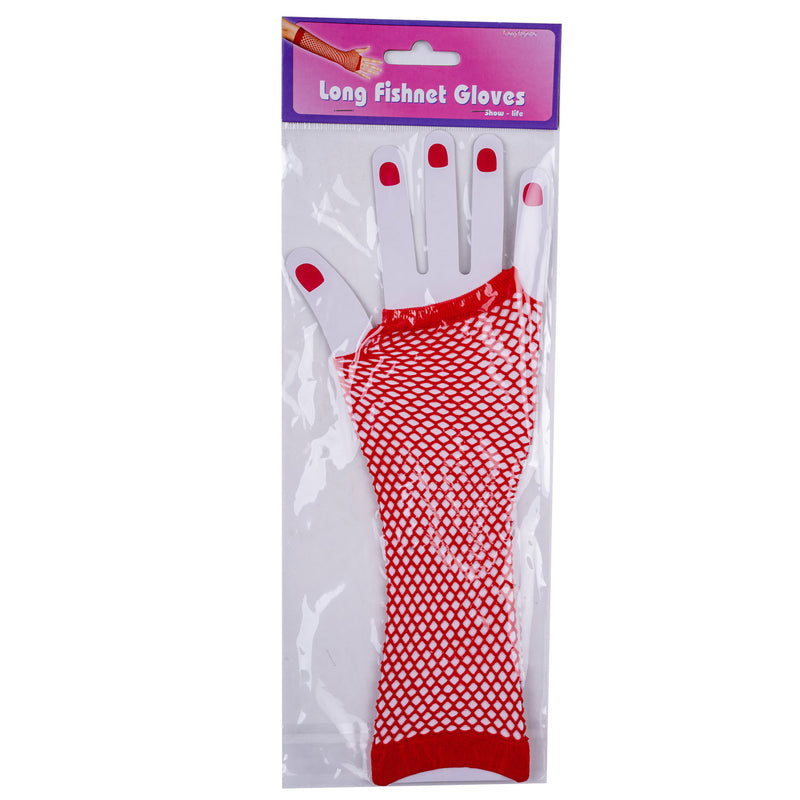 Lange Fingerlose Netzhandschuhe "New York" | Schwarz