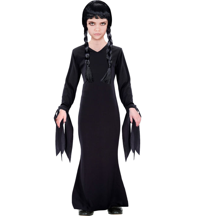 Dark Girl Kinderkostüm - Abendkleid Halloween Verkleidung | Schwarz