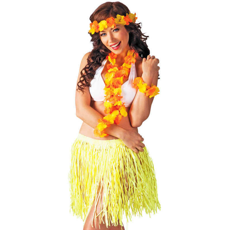 Hawaii Party Kostüm Set "Kalia" 5-tlg. | Gelb