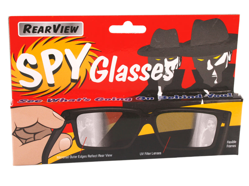 Spionagebrille mit Seitenspiegel im Bügel | Schwarz