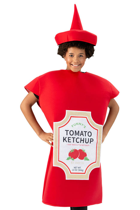 "Ketchupflasche" Kostüm für Erwachsene 614007 | Rot - Einheitsgröße
