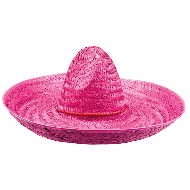 Hochwertiges Mexiko Kostüm Set für Damen | Pink | 3-teilig mit Poncho, Sombrero & Tequila Handtasche | Fiesta & Mottoparty