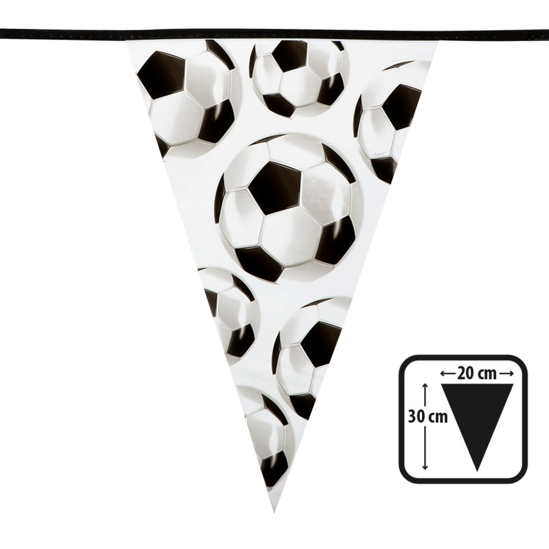 Wimpelkette PE Fußball  | 30x20cm, 6m