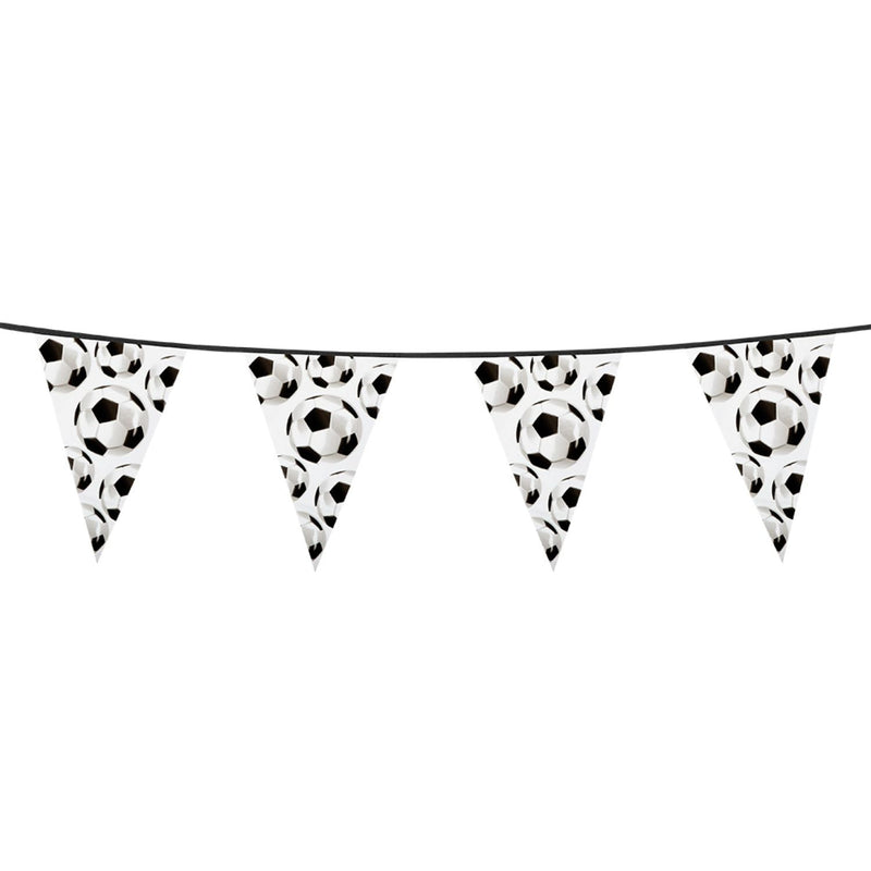 Wimpelkette PE Fußball  | 30x20cm, 6m