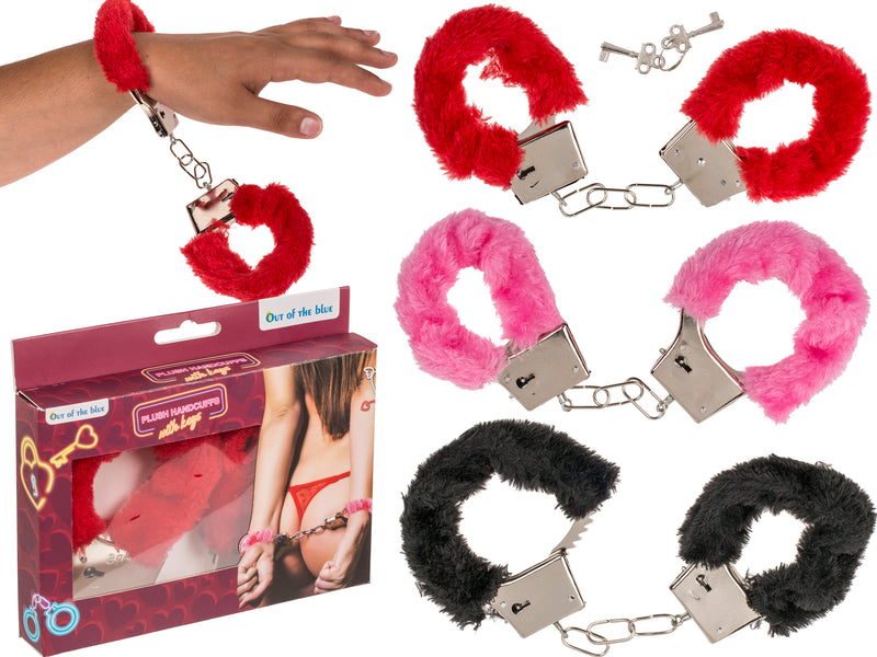 Plüsch Handschellen | 3-farbig sortiert